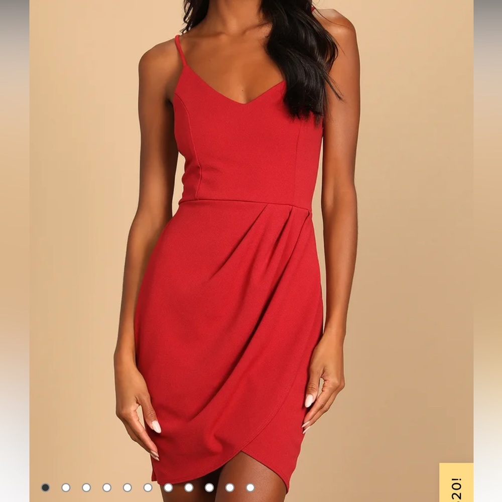 Lulu's Red Spaghetti Strap Mini Dress